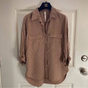NWOT Aritzia Babaton Brown Utility Shirt XXS